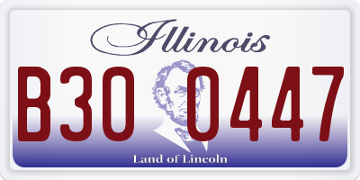 IL license plate B300447