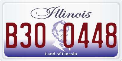 IL license plate B300448