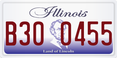 IL license plate B300455