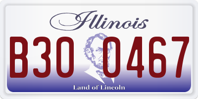 IL license plate B300467