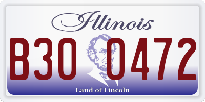 IL license plate B300472