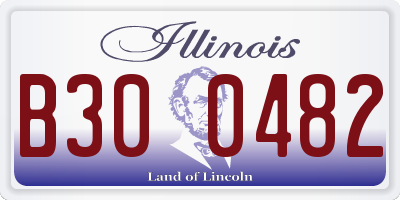 IL license plate B300482
