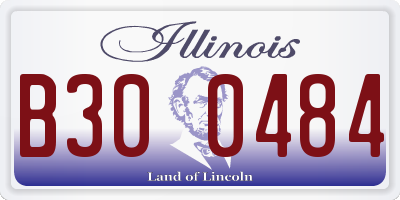 IL license plate B300484