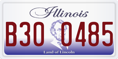 IL license plate B300485