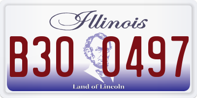 IL license plate B300497