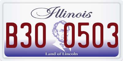 IL license plate B300503