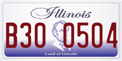 IL license plate B300504