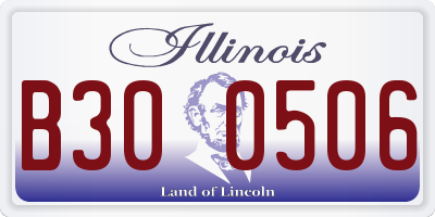 IL license plate B300506