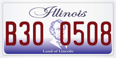 IL license plate B300508