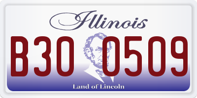 IL license plate B300509