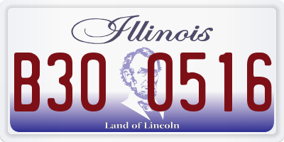 IL license plate B300516