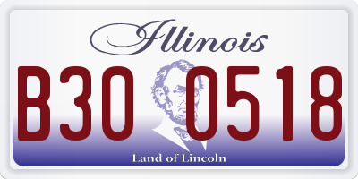 IL license plate B300518