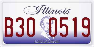 IL license plate B300519