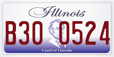 IL license plate B300524