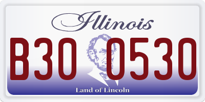 IL license plate B300530