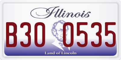 IL license plate B300535