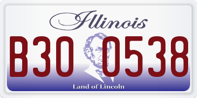 IL license plate B300538