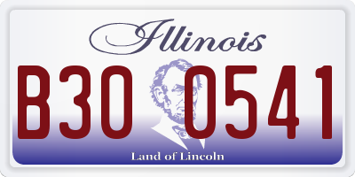 IL license plate B300541