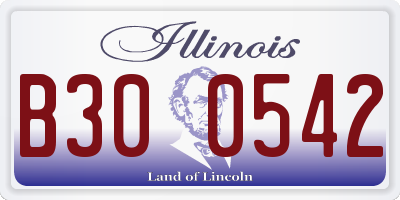 IL license plate B300542