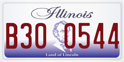 IL license plate B300544
