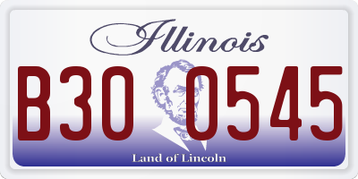 IL license plate B300545