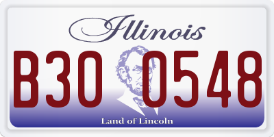 IL license plate B300548