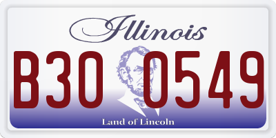 IL license plate B300549