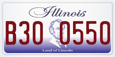IL license plate B300550