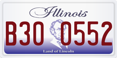 IL license plate B300552