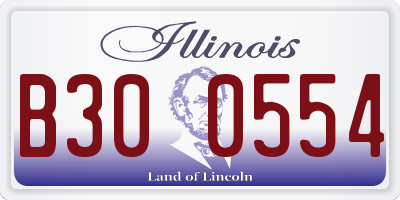 IL license plate B300554