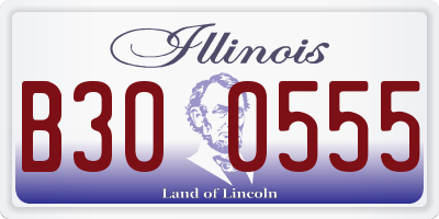 IL license plate B300555