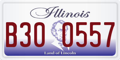 IL license plate B300557