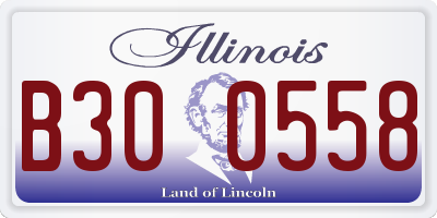IL license plate B300558