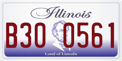IL license plate B300561