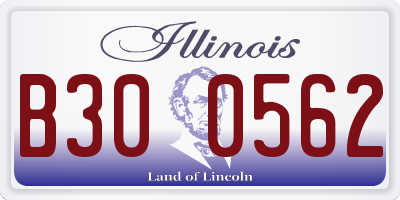 IL license plate B300562