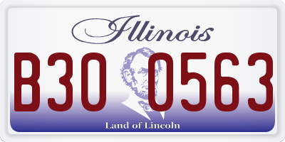 IL license plate B300563