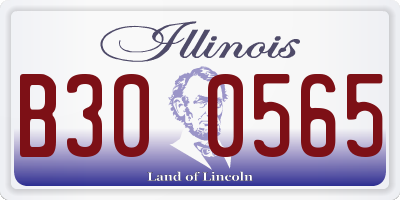 IL license plate B300565