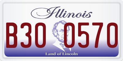 IL license plate B300570