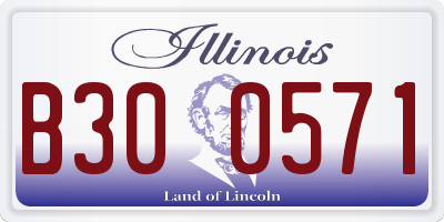 IL license plate B300571