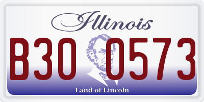 IL license plate B300573
