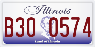 IL license plate B300574