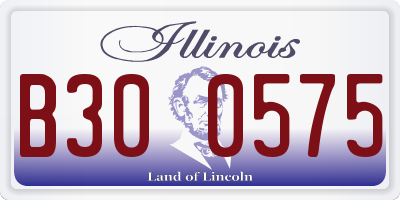 IL license plate B300575