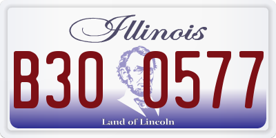 IL license plate B300577