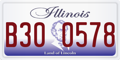IL license plate B300578