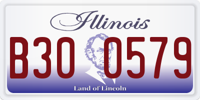 IL license plate B300579