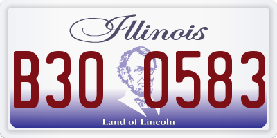 IL license plate B300583