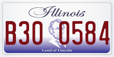 IL license plate B300584