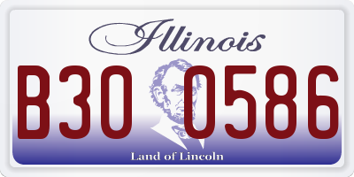 IL license plate B300586