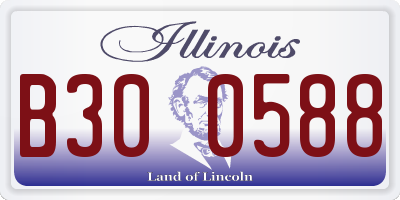 IL license plate B300588