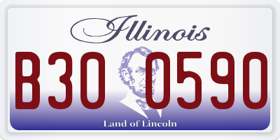 IL license plate B300590
